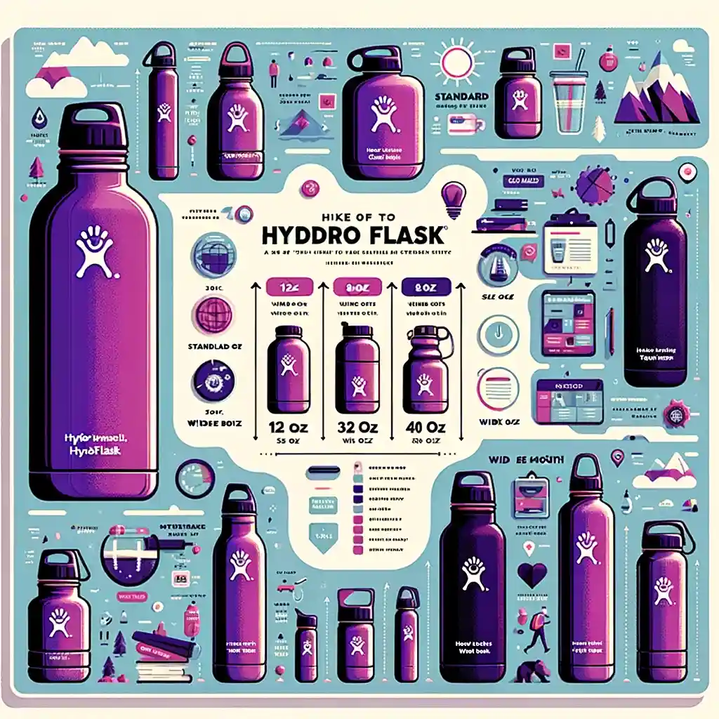 Hydro Flask Sizes and Models Infographic