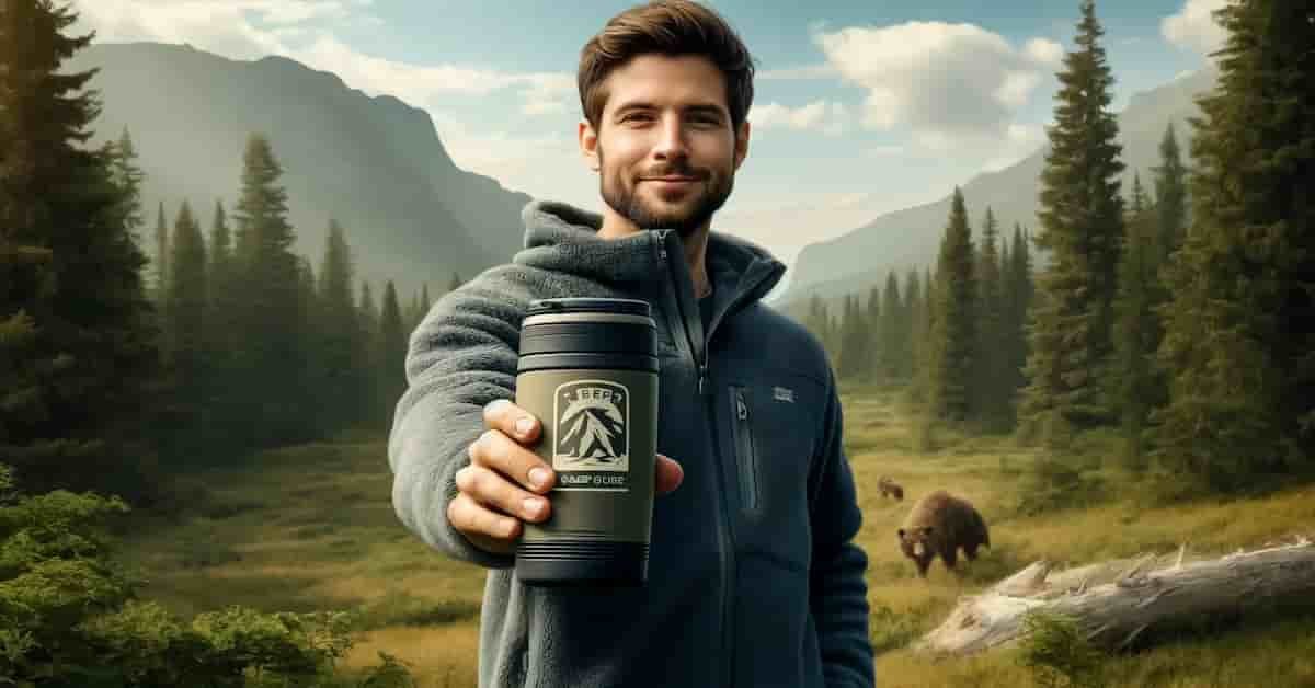 Camper with Miir Camp Cup in Nature