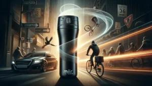 A black Miir 360 Traveler mug used in various commuting settings, showcasing its versatility and modern design.