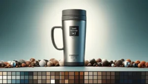 Contigo Coffee Travel Mug 14 oz in Icicle Speckle, Brown Sugar, and Chocolate Truffle Speckle colors, showing sleek design and modern features.