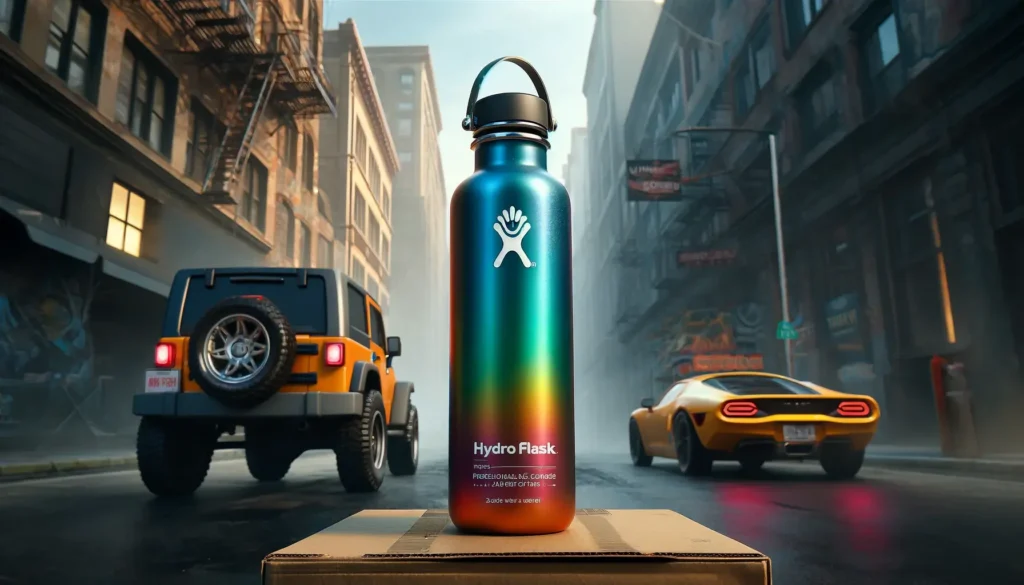 Hydro Flask 21 oz in diverse settings, showing robust build and stylish design