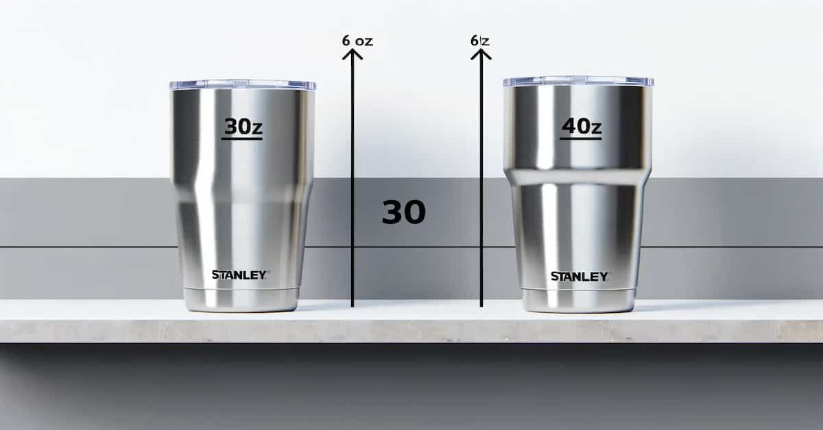 Stanley Tumbler Comparison 30 oz vs 40 oz